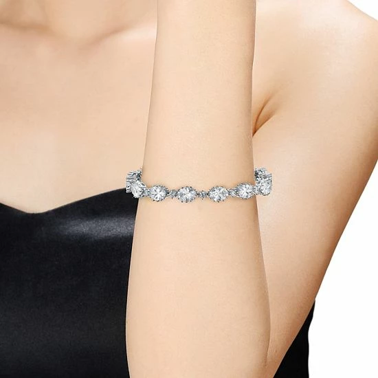 Top 10 🎉 Unbranded Sterling Silver Cubic Zirconia Link Bracelet 🔥 - Image 2