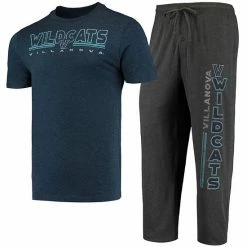 Brand new 🧨 Unbranded Men's Concepts Sport Heathered Charcoal/Navy Villanova Wildcats Meter T-Shirt & Pants Sleep Set 👍