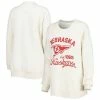 Cheapest ✔️ Unbranded 👩 Women's Pressbox Cream Nebraska Huskers Old Standard Pennant Knobi Raglan Pullover Sweatshirt 👍