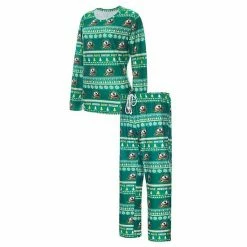 Promo 😍 Unbranded 👩 Women's Concepts Sport Green Oregon Ducks Holiday Long Sleeve T-Shirt And Pants Sleep Set ✨