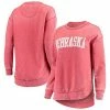Discount 🛒 Unbranded 👩 Women's Pressbox Scarlet Nebraska Huskers Vintage Wash Pullover Sweatshirt 👍