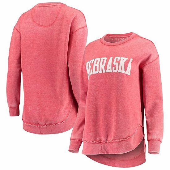 Discount ๐ Unbranded ๐ฉ Women's Pressbox Scarlet Nebraska Huskers Vintage Wash Pullover Sweatshirt ๐ - Image 2