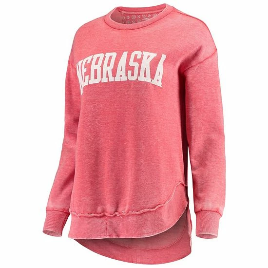 Discount ๐ Unbranded ๐ฉ Women's Pressbox Scarlet Nebraska Huskers Vintage Wash Pullover Sweatshirt ๐ - Image 3