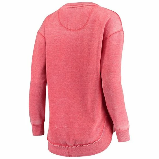 Discount ๐ Unbranded ๐ฉ Women's Pressbox Scarlet Nebraska Huskers Vintage Wash Pullover Sweatshirt ๐ - Image 4