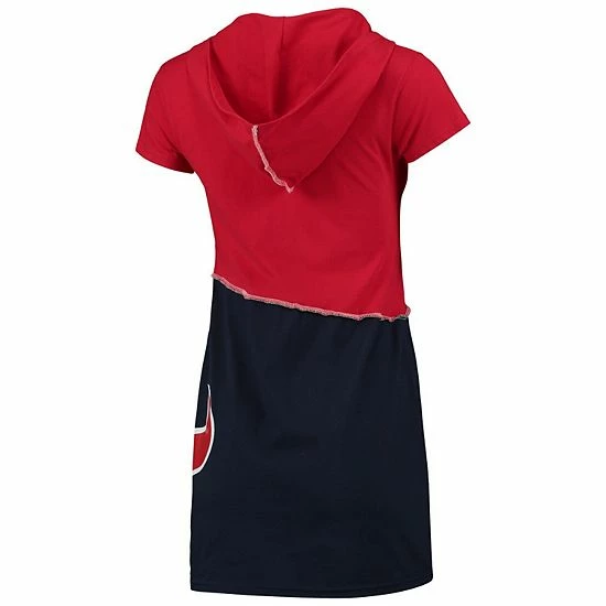 Best deal 🔥 Unbranded 👩 Women's Refried Apparel Red/Navy Houston Texans Sustainable Hooded Mini 👗 Dress 😀 - Image 3