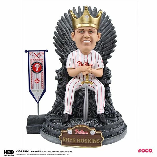 Outlet 😀 Unbranded Rhys Hoskins Philadelphia Phillies 7.5" Game Of Thrones Iron Throne Bobblehead 🎁 - Image 2