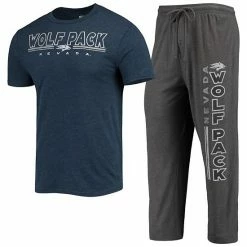Buy 🔔 Unbranded Men's Concepts Sport Heathered Charcoal/Navy Nevada Wolf Pack Meter T-Shirt & Pants Sleep Set ⌛