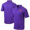 New ⭐ Unbranded Men's Columbia Golf Purple Clemson Tigers Omni-Wick Set Polo 😉
