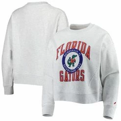 Top 10 👏 Unbranded 👩 Women's League Collegiate Wear Ash Florida Gators Boxy Sweatshirt 👍