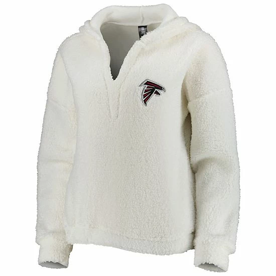 Wholesale ๐ฅ Unbranded ๐ฉ Women's Concepts Sport Cream Atlanta Falcons Fluffy Hoodie Top & Shorts Set ๐ - Image 3