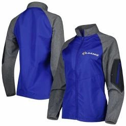 Best deal 😉 Unbranded 👩 Women's Dunbrooke Royal/Gray Los Angeles Rams Hurricane Raglan Full-Zip Windbreaker 🤩