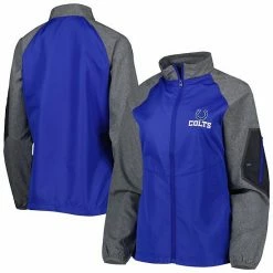 Brand new 💯 Unbranded 👩 Women's Dunbrooke Royal/Gray Indianapolis Colts Hurricane Raglan Full-Zip Windbreaker 🎉