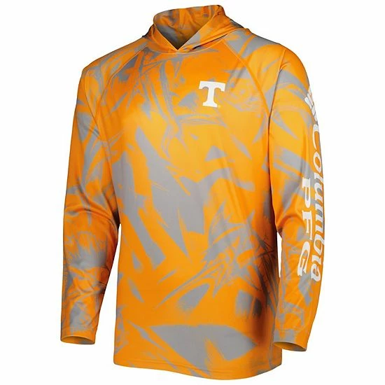 New ✨ Unbranded Men's Columbia Tennessee Orange/Gray Tennessee Volunteers Super Terminal Tackle Omni-Shade Raglan Long Sleeve Hoodie T-Shirt ⭐ - Image 3