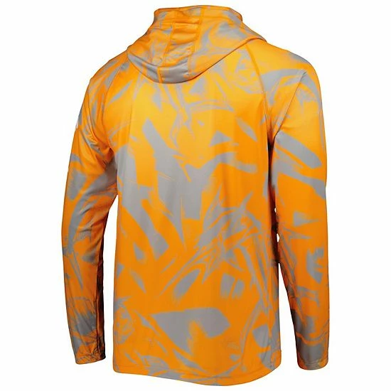 New ✨ Unbranded Men's Columbia Tennessee Orange/Gray Tennessee Volunteers Super Terminal Tackle Omni-Shade Raglan Long Sleeve Hoodie T-Shirt ⭐ - Image 4