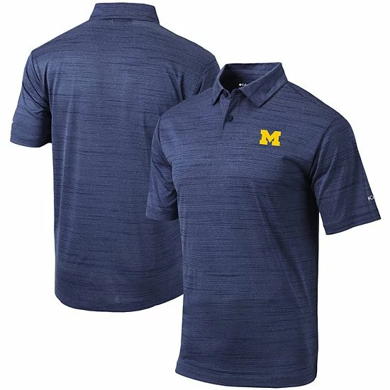 Hot Sale ⌛ Unbranded Men's Columbia Golf Navy Michigan Wolverines Omni-Wick Set Polo 🛒