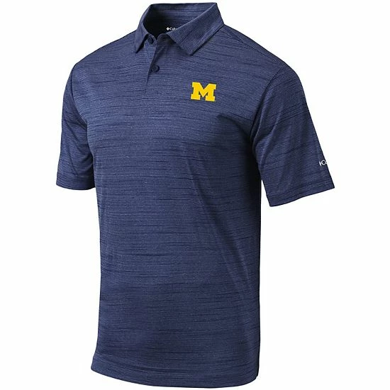 Hot Sale ⌛ Unbranded Men's Columbia Golf Navy Michigan Wolverines Omni-Wick Set Polo 🛒 - Image 3