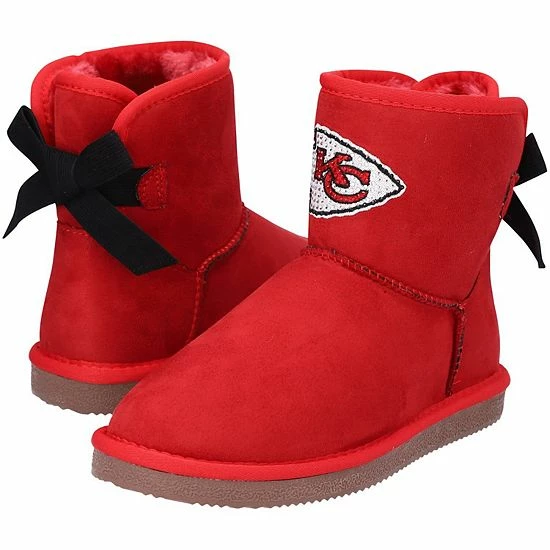 Promo ๐ Unbranded ๐ง Girls Youth Cuce Kansas City Chiefs Low Team Ribbon ๐ฅพ Boots ๐
