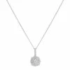 Cheap 🎉 Unbranded Sterling Silver 1/2 Carat T.W. Diamond Circle Pendant Necklace 👍