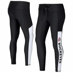 Wholesale ⌛ Unbranded 👩 Women's WEAR By Erin Andrews Black Ohio State Buckeyes Rib Knit Leggings 🥰