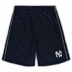Promo 🎁 Unbranded Men's Navy New York Yankees Big & Tall Mesh Shorts 😉