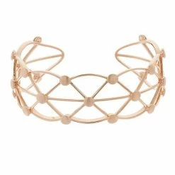 Top 10 😉 Unbranded 18k Rose Gold Over Silver Lattice Cuff Bracelet 🔥