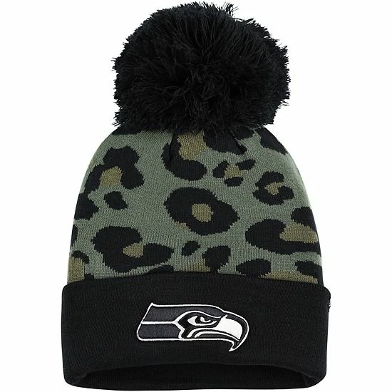 Hot Sale ๐งจ Unbranded ๐ฉ Women's '47 Green/Black Seattle Seahawks Bagheera Cuffed Knit Hat With Pom โจ