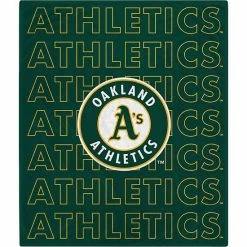 Coupon 💯 Unbranded Oakland Athletics 60" X 70" Echo Wordmark Plush Blanket 🛒