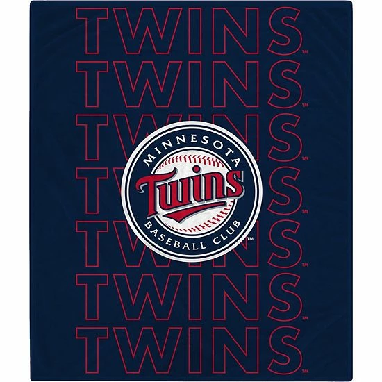 Outlet 😀 Unbranded Minnesota Twins 60" X 70" Echo Wordmark Plush Blanket 🌟