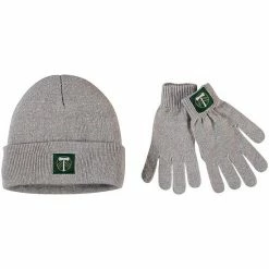 Coupon ❤️ Unbranded 👩 Women's ZooZatz Heathered Gray Portland Timbers Cuffed Knit Hat & Gloves Set 👏