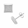 Deals 🛒 Unbranded Men's Stainless Steel Cubic Zirconia Square Stud Earrings 🎉