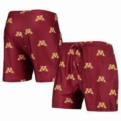 Promo 🥰 Unbranded Men's Concepts Sport Maroon Minnesota Golden Gophers Flagship Allover Print Jam Shorts 🤩