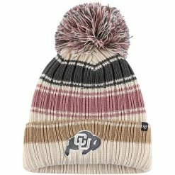 Cheapest 🛒 Unbranded 👩 Women's '47 Cream Colorado Buffaloes Daphne Cuffed Knit Hat With Pom 😍
