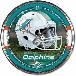 Coupon ✔️ Unbranded WinCraft Miami Dolphins Chrome Wall Clock 🎁