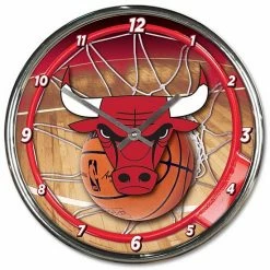 Best deal ✔️ Unbranded WinCraft Chicago Bulls Chrome Wall Clock 😍