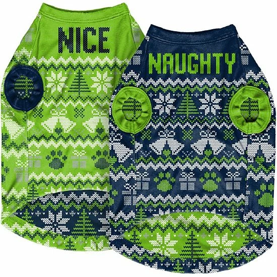 Buy 🌟 Unbranded FOCO Seattle Seahawks Reversible Holiday 🐕 Dog Sweater 😍 - Image 3