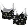 Deals 🔔 Unbranded 👩 Women's Concepts Sport Black/White New Orleans Saints Breakthrough Allover Knit Sports Bra 💯