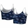 Promo 🧨 Unbranded 👩 Women's Concepts Sport Navy/White Tennessee Titans Breakthrough Allover Knit Sports Bra 👏