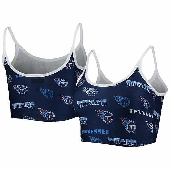 Promo ๐งจ Unbranded ๐ฉ Women's Concepts Sport Navy/White Tennessee Titans Breakthrough Allover Knit Sports Bra ๐ - Image 2