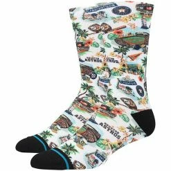 New ✔️ Unbranded Men's Stance X Reyn Spooner White Houston Astros Tri-Blend Crew 🧦 Socks 😉