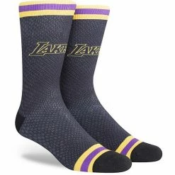 Deals 👍 Unbranded Black Los Angeles Lakers Hardwood Classics Crew 🧦 Socks 💯
