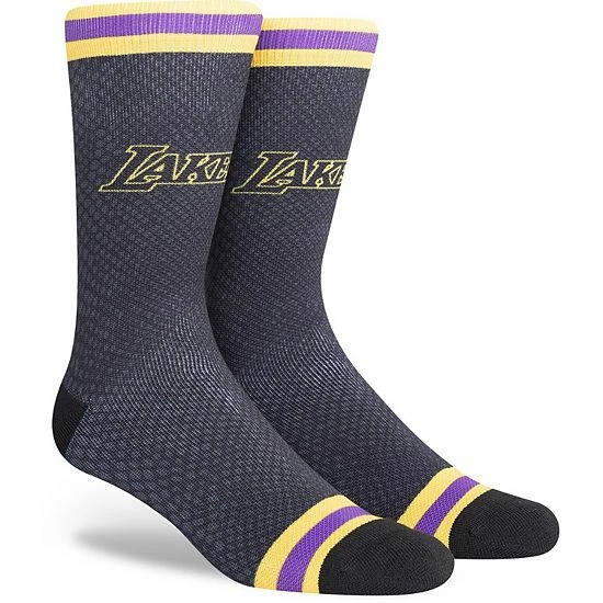 Deals ๐ Unbranded Black Los Angeles Lakers Hardwood Classics Crew ๐งฆ Socks ๐ฏ - Image 2