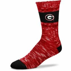 Deals ⭐ Unbranded 👩 Women's For Bare Feet Georgia Bulldogs Alpine Stripes Crew 🧦 Socks 😀