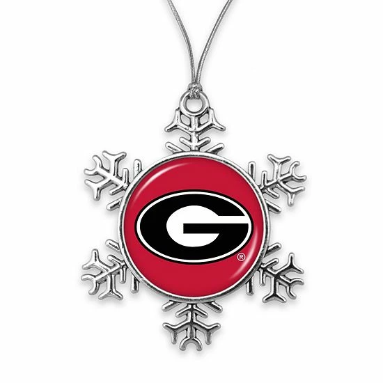 Promo ๐ Unbranded Georgia Bulldogs Snowflake Metal Ornament ๐