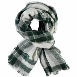 Wholesale ❤️ Unbranded 👩 Women's ZooZatz Michigan State Spartans Tartan Blanket Scarf 💯