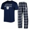 Hot Sale 🥰 Unbranded Men's Concepts Sport Navy/Gray Toronto Maple Leafs Badge T-Shirt & Pants Sleep Set 🌟