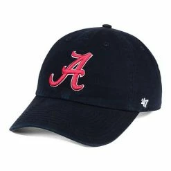 New 😍 Unbranded Alabama Crimson Tide '47 Clean Up Adjustable Hat - Black ⌛