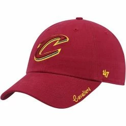 Cheap ❤️ Unbranded 👩 Women's '47 Wine Cleveland Cavaliers Miata Clean Up Logo Adjustable Hat ❤️