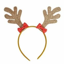 Best reviews of 🛒 Unbranded Reindeer Antler Glitter Headband With Pink Bows 🛒