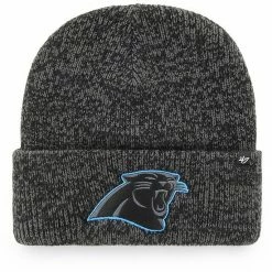 Deals 🎁 Unbranded Men's '47 Heathered Charcoal Carolina Panthers Brain Freeze Tonal Cuffed Knit Hat 🤩