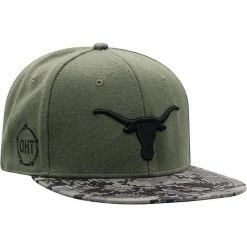 Best Pirce 🌟 Unbranded Men's Top Of The World Olive/Black Texas Longhorns OHT Military Appreciation Two-Tone Breacher Snapback Hat 🎉